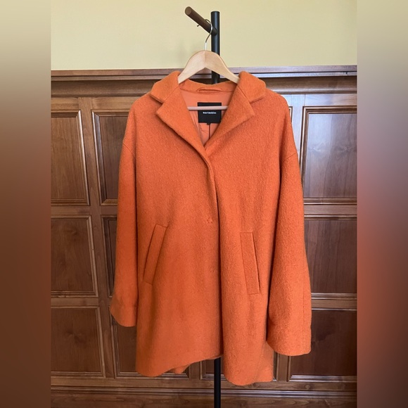 Marimekko Aho Coat Wool Boucle Orange Size L - Picture 2 of 16